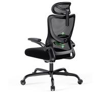 Marsail Chaise de bureau ergonomique en maille avec appuie-tête - Chaise de bureau d'ordinateur avec support lombaire réglable - Chaises de travail pivotantes avec roulettes et accoudoirs 3D