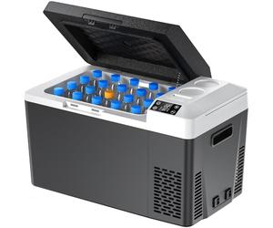 Marsail Réfrigérateur de voiture 12 V, refroidisseur électrique de 24 QT, réfrigérateur portable de voiture avec option d'alimentation par batterie, 12/24 V CC et 110-240 V CA pour camion, camping-car