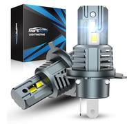 Marsauto Upgraded H4/9003/HB2 LED Bulbs, 28000 Lumens 800% Super Brighter 9003 Led Bulbs, Ture 1:1 Size as Halogen Bulbs，6000k Cool White Wireless Kit for M1S H4 Blubs, Plug & Play, Pack of 2