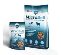 Marsavet Vegan Set Nourriture pour Chiens avec protéines microbiennes - MicroBell : Croquettes Vegan (900 g) et friandises Vegan (100 g) - sans céréales, hypoallergénique