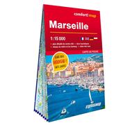 Comfort Map Carte Marseille 1/15.000 - format poche laminée - plan de ville