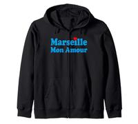 Marseille Bébé Marseille Mon Amour Supporter Marseille Pied Sweat à Capuche