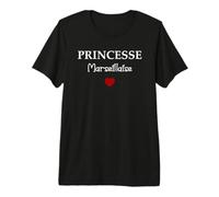 Marseille Fille Je suis Une Princesse Marseillaise T-Shirt Haut de Gamme