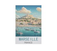 Marseille, France,Puzzles Personnalisés, 1000 Pièces Puzzle en Bois, pour Enfants Adultes Famille Jeu Difficulté Défi Puzzles(75x50cm)-AM81