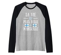 Marseille Homme Vie Plus Belle Humour Marseillais Cadeau Manche Raglan