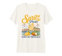 Marseille Pastis Spritz Provence Coastal Vacation T-Shirt Haut de Gamme