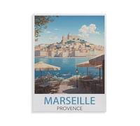 Marseille, Provence，Puzzle pour Adultes 1000 Pièces en Papier Puzzles Jeu Cadeau Accueil Décoratif Mots Croisés（38x26cm）-HF23
