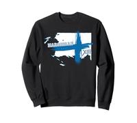 Marseille XIII - Carte calanques et Croix Bleue Design Art Sweatshirt