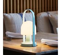 Marset Lampe de table FollowMe Color – LED sans fil, batterie, 28,8 cm, bleu