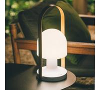 Marset Lampe avec batterie LED FollowMe blanc, chêne H x Ø 28,8x12,3cm