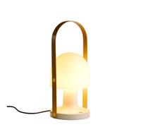 Marset FollowMe Plus E27 Tischleuchte, blanc / bois chêne