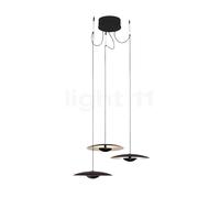Marset Ginger 20 Suspension 3 foyers LED wenge/blanc Ce luminaire comporte des modules à LED prémontés de classes énergétiques A A++, A+, A