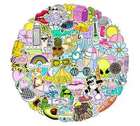 MARSFORCE Vsco Bonne Humeur autocollant, cadeaux pour enfants et adolescents, cahier bouteille d'eau autocollant en vinyle imperméable skateboard vélo casque sac guitare jouet Phone Pad[100 PCS]
