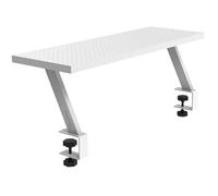 MARSGAMING MGDS, Rehausseur de Moniteur, Élève Le Moniteur 17cm, Support Bureau Ergonomique en Acier, Plateau Fibre de Carbone