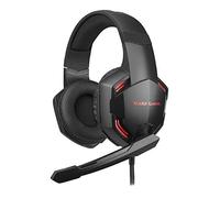 MARSGAMING MHAX Noir, Casque Gaming RGB Multiplat + Mic Amovible, 53 mm HiFi Grande