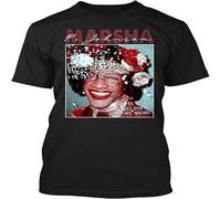 Marsha P Johnson Trans LGBTQ+ Pride Month Trans Rights are Human T Shirt Gift Tee for Men Black M