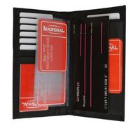 Marshal Portefeuille en cuir avec blocage RFID pour chéquier, carte de crédit, carte d'identité (noir)