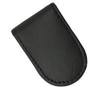 Marshal Portefeuille en cuir véritable noir avec pince à billets magnétique