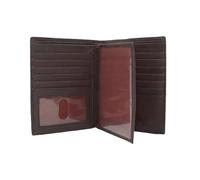 MARSHAL Portefeuille européen Hipster à deux volets en cuir véritable pour homme, bordeaux, medium, Portefeuille à deux volets