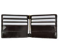 Marshal Wallet EEL Skin # E717 Pince à billets et porte-cartes Marron
