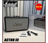 Marshall ACTON lII Haut-parleur portable Bluetooth 5.0, haut-parleur sans fil pour voyage en plein air, haut-parleur étanche IPX4, caisson de basses profond Black