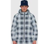 Marshall Artist Men's Check Short Puffer Jacket Marine Très grand Male