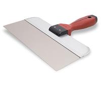 Marshalltown Spatule de surface avec manche DuraSoft en acier inoxydable, outil pour les plaquistes et les peintres, dimensions de la spatule : 305 x 76 mm 3512SD Argent