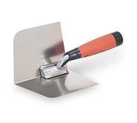 Marshalltown Truelle à Angle intérieur Arrondi avec poignée Durasoft, en Acier Inoxydable, pour Les poseurs de cloisons sèches et Les plâtriers, Dimensions : 102x127 mm Argent