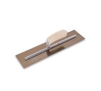 Marshalltown truelle à Lisser avec Manche en Bois courbé, Acier doré, Dimensions : 356x102 mm