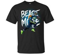 Marshawn Lynch T-Shirt Graphic Printed Top Tee for Men Black L