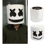 MarshMello DJ Casque Masque Pour Les Yeux Complet Tête Cosplay Costume Masque Bar Props De Musique blanc