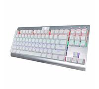 MarsHopper Tenkeyless Clavier mécanique rétroéclairé à 87 touches avec commutateurs tactiles bruns | N-Key-Roll-Over | Multicolore | Multi-mode (blanc)