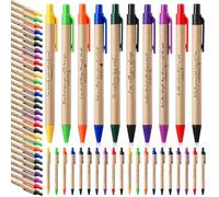 Marspark Lot de 100 stylos à bille chrétiens rétractables avec verset de la Bible en vrac pour homme et femme, stylos religieux rétractables avec encre noire pour bureau, église, écritures (coloré)