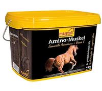 Marstall Premium-Pferdefutter Muscle Amino 3,5 kg favorise le développement musculaire chez les chevaux, sans saveur, 4 kg