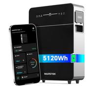 Marstek Venus E 3.0 centrale de balcon avec mémoire : système de stockage d'énergie couplé AC, 0 % TVA, mémoire LFP de 5,12 kWh pour centrale de balcon, entrée/sortie PV 2500 W, Plug & Play