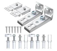 Marstey 2 Pcs Kit de Quincaillerie Porte Coulissante Pliante,Pièces de Rechange pour Porte Pliante, Comprend des Pivots Supérieurs et Inférieurs, Support et une Roue de Guidage pour Rail de 7/8" à 1