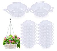 Marsui Lot de 20 bacs à Plantes Suspendus en Plastique de 25,4 cm - Soucoupe pour Plantes - Bac à Eau - Pots à Suspendre - Attrape-Eau pour Plantes - pour extérieur et intérieur