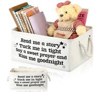 Marsui Panier de rangement pour les amateurs de livres « Read Me a Story » - Panier de rangement pour liste de lecture - Accessoires de livre - Cadeau pour les membres du club, les étudiants, les