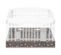 Marsui Tapis de sol pour parc de jeu pour chien de 91,4 cm, 4 panneaux, tapis d'exercice réutilisable et lavable, tapis d'entraînement pour animal domestique, design cerceau et boucle, parc non inclus