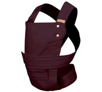 marsupi Porte-bébé pour nouveau-nés de la naissance jusqu'à 15kg - Porte-bébé léger et compact avec système d'attache à scratch solide et facile - coton biologique, Rouge baie S/M