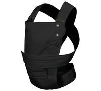 marsupi Porte-bébé pour nouveau-nés de la naissance jusqu'à 15kg - Porte-bébé léger et compact avec système d'attache à scratch solide et facile - coton biologique, Noir S/M
