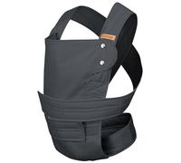 marsupi Porte-bébé pour nouveau-nés de la naissance jusqu'à 15kg - Porte-bébé léger et compact avec système d'attache à scratch solide et facile - coton biologique, Gris L