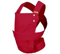 marsupi Porte-bébé pour nouveau-nés de la naissance jusqu'à 15kg - Porte-bébé léger et compact avec système d'attache à scratch solide et facile - coton biologique, Rouge S/M