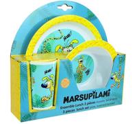 Marsupilami Ensemble Repas : 1 Verre 220 Ml. 1 Assiette Et 1 Bol Micro-Ondables Pour Enfant