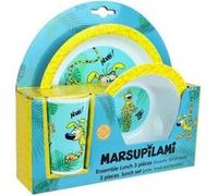 MARSUPILAMI Ensemble repas : 1 verre 220 ml, 1 assiette et 1 bol micro-ondables pour enfant multicolore G