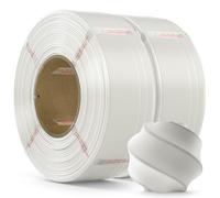 MarsWork Filament PLA de 1,75 mm pour imprimante 3D (recharge), recharge de 2 kg pour bobines réutilisables, filament d'impression 3D de qualité supérieure pour imprimantes 3D Bambu Lab, blanc + blanc