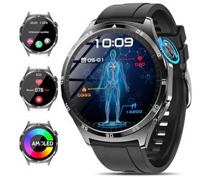 Marsyu 2026 Montre Connectée Homme avec ECG,1,43" AMOLED Montre Connectée Santé avec Appel Bluetooth,24H Fréquence Cardiaque,SPO2,Sommeil,SOS, 50+ Modes Montre Sport Homme pour Android/iOS