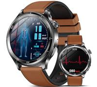 Marsyu Montre Connectée / ,1.43" AMOLED Santé Smartwatch avec Appel Bluetooth,24H Fréquence Cardiaque,Sommeil,SpO2,Température,Bouton SOS,100+ Modes Sportif Montre pour iOS Android