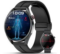 Marsyu Montre Connectée avec Tension Artérielle/SPO₂/ECG, Appel Bluetooth | Surveillance automatique, Alerte de Tachycardie Cardiaque, Température,Composition corporelle,Entraînement Respiratoire,sport