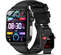 Marsyu Montre Connectée ¿¿¿¿É¿¿¿ ¿¿¿/Ppg/Hrv/Acide Urique Homme Femme,1,96"" Smartwatch Avec Appel Bluetooth/Sos Mesure Fréquence Cardiaque/Sommeil/Spo2/Montre Fitness (Minimaliste, Noir)